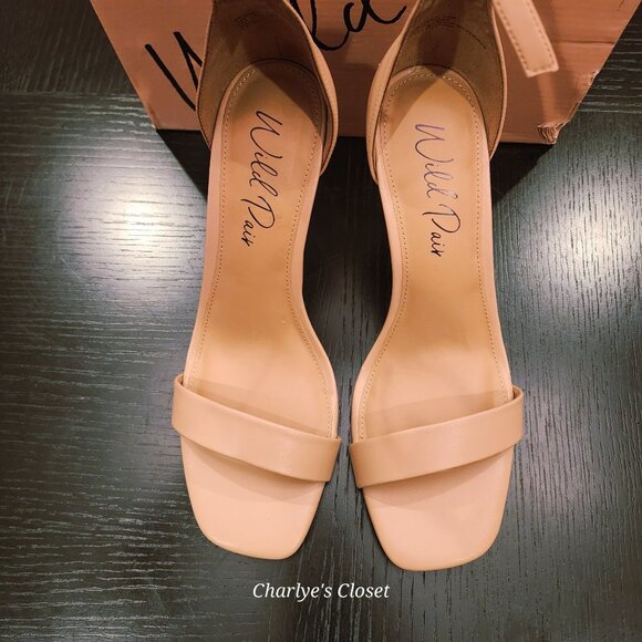 Wild Pair‎ Bethie Open-Toe Nude Minimalist Capsule Heels 10M NWB - Picture 6 of 15